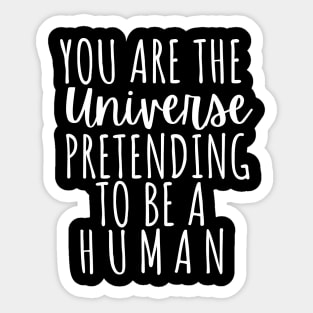 You Are The Universe Pretending To Be A Human Sticker